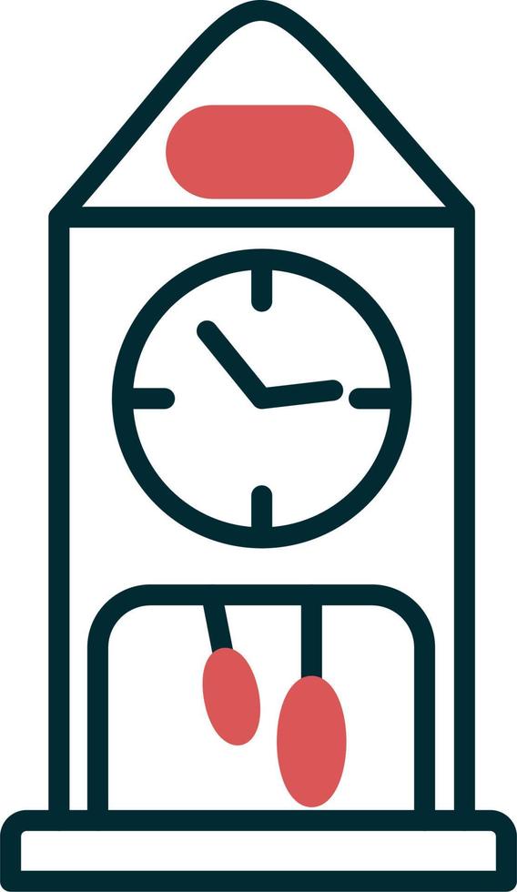 icono de vector de reloj de cuco