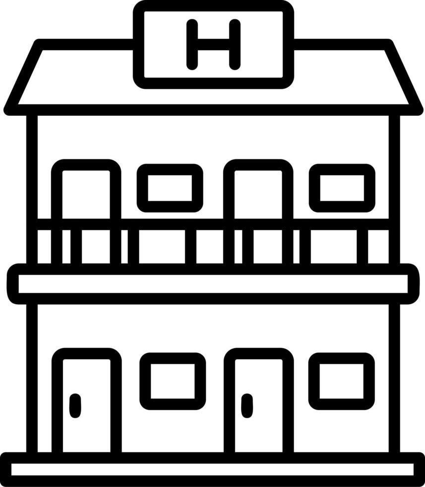 Hotel Building Icon vector