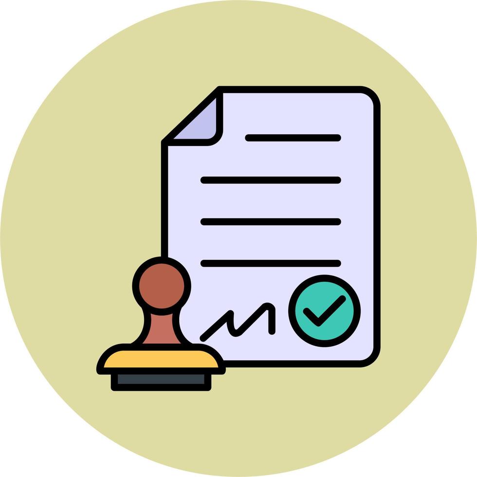 Notary Approval Seal Icon vector