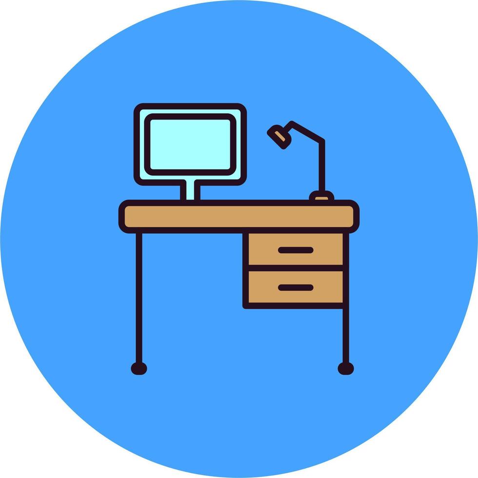 Office Desk Icon 20942327 Vector Art at Vecteezy