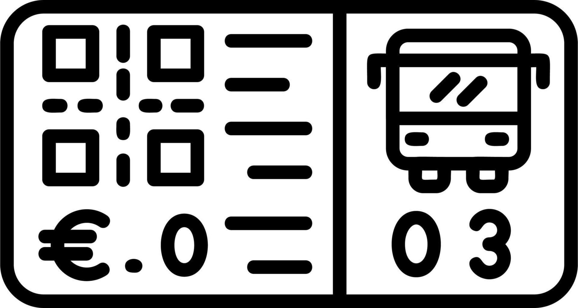 Bus Ticket Icon vector