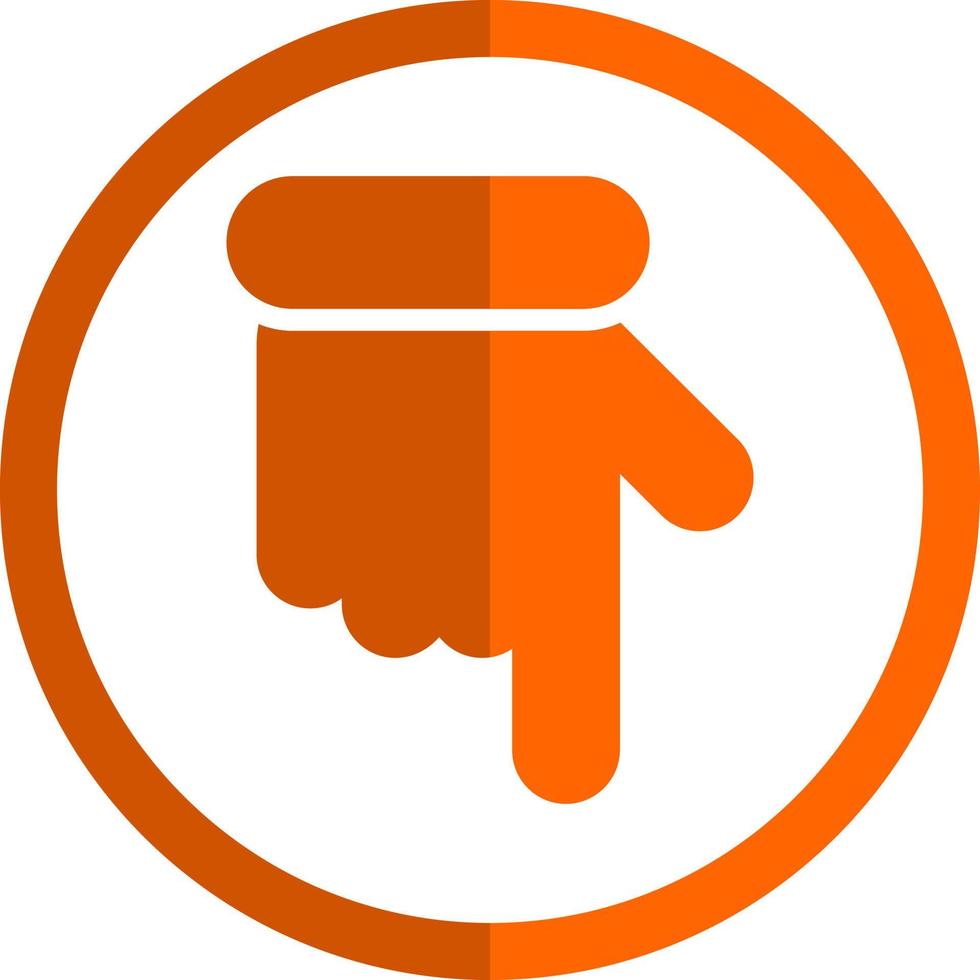 Hand Point Down Vector Icon Design