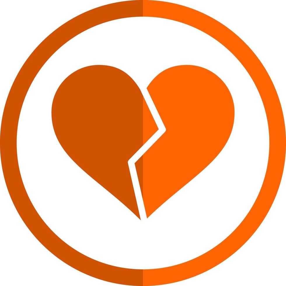 Heart Broken Vector Icon Design