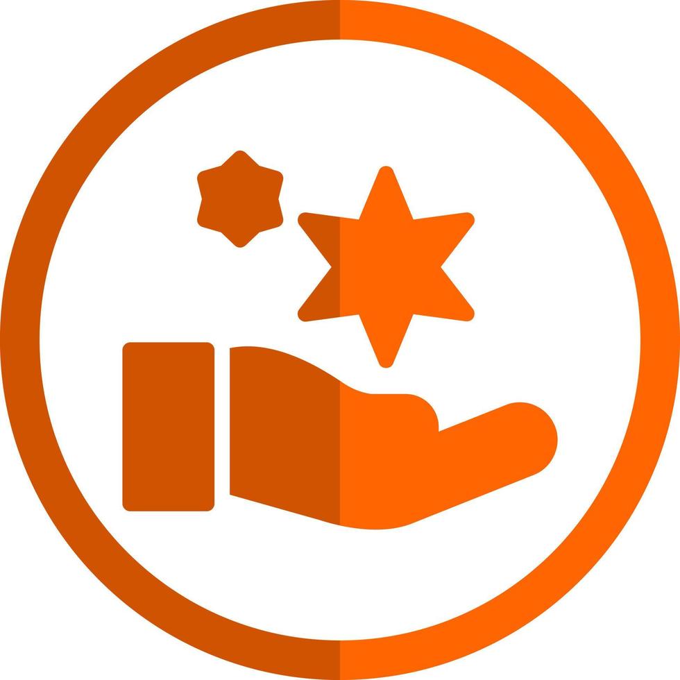 Hand Sparkles Vector Icon Design
