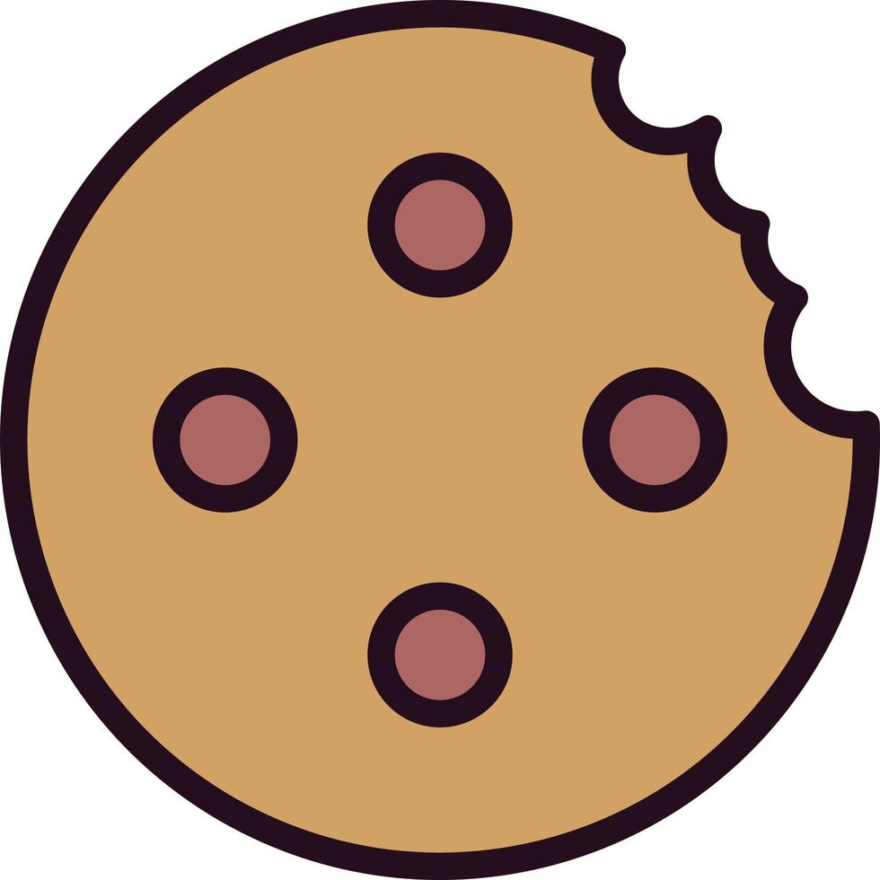 Chocolate chip cookie vector