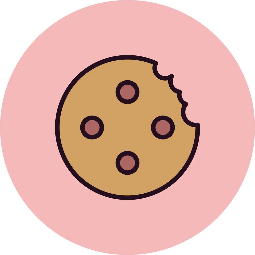 Chocolate chip cookie vector