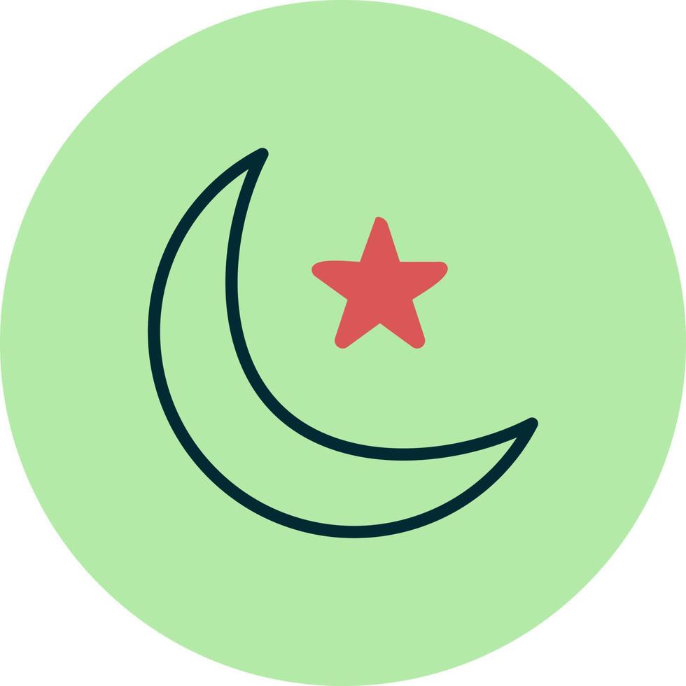 icono de vector de media luna