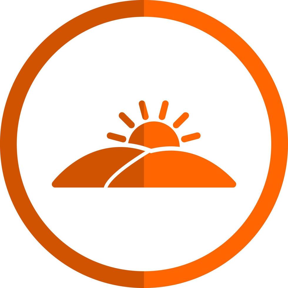 Sunset Vector Icon Design