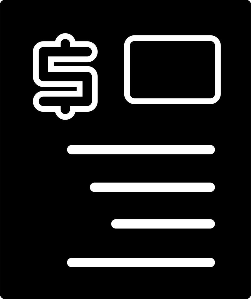 Bank Invoice Vector Icon