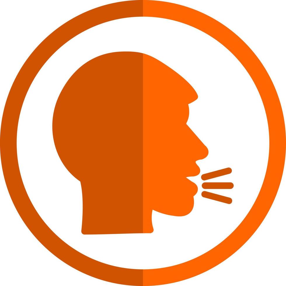 Head Side Cough Vector Icon Design