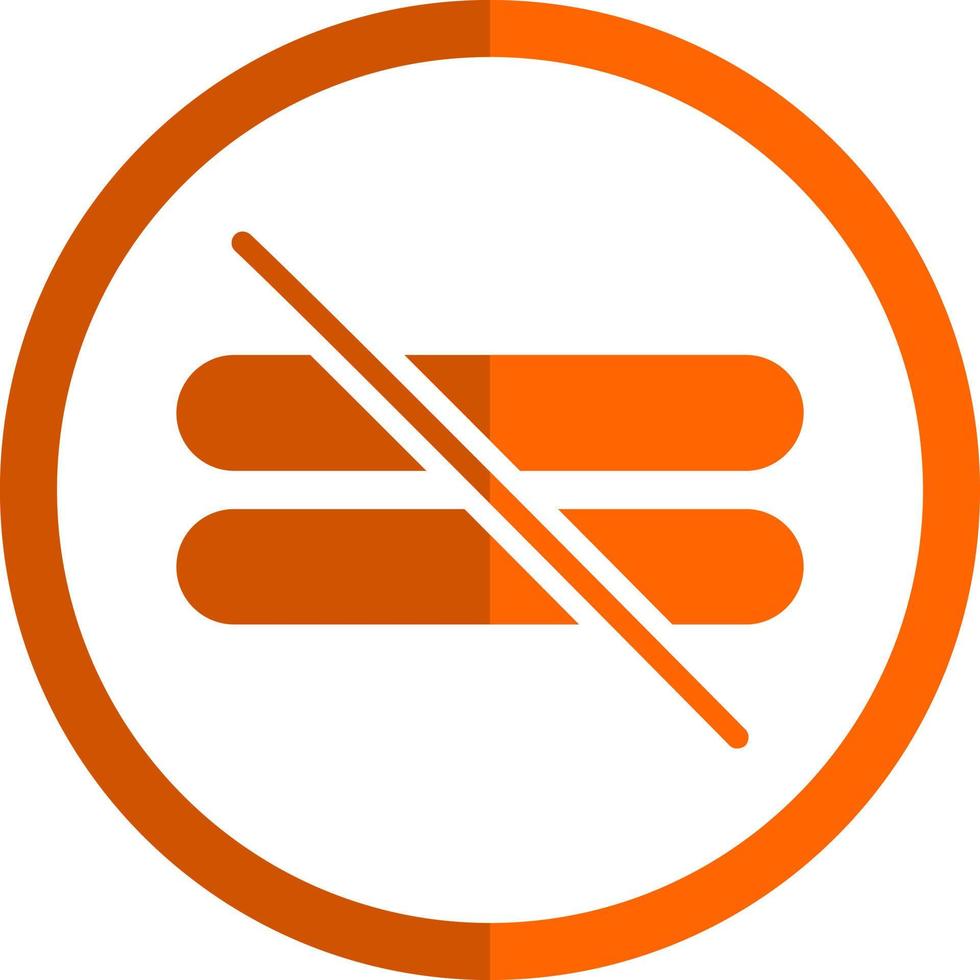 Not Equal Vector Icon Design