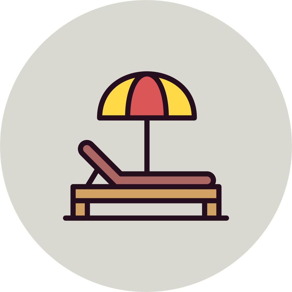 Sunbed Vector Icon