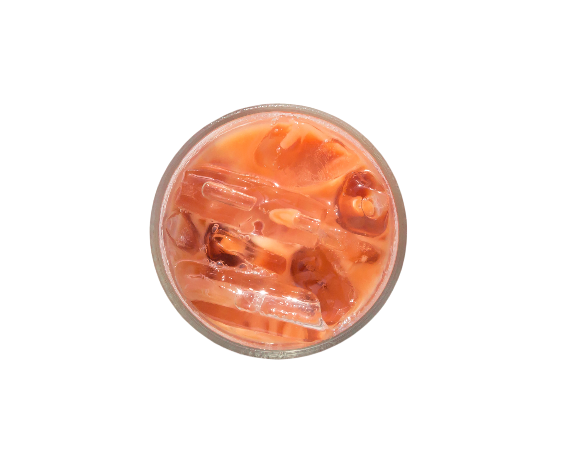 top-view-of-orange-iced-condensed-thai-milk-tea-in-transparent-glass