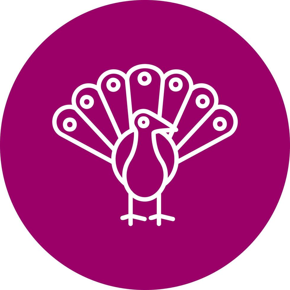 Peacock Vector Icon