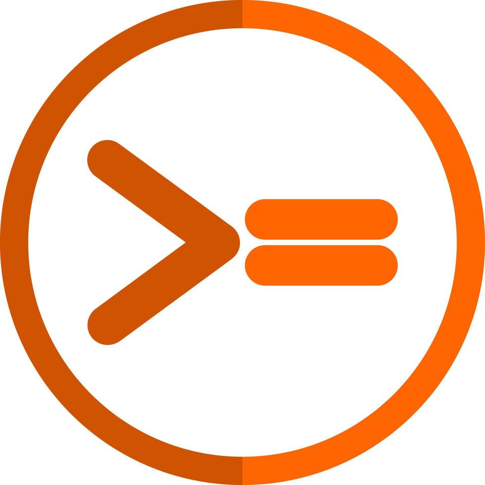 Greater Than Equal Vector Icon Design