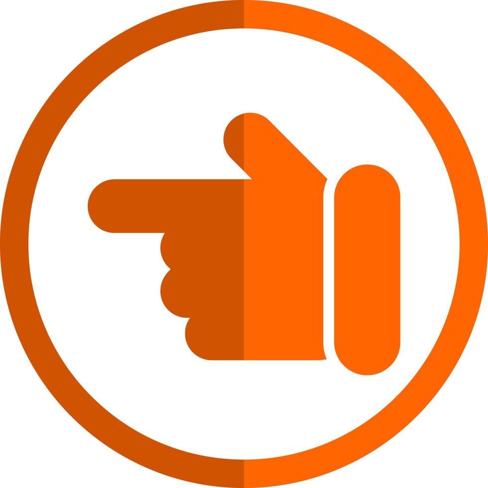 Hand Point Left Vector Icon Design