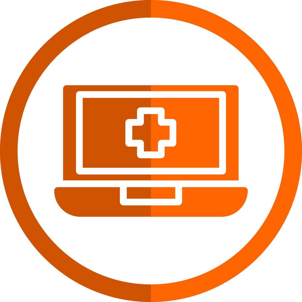 Laptop Medical Vector Icon Design