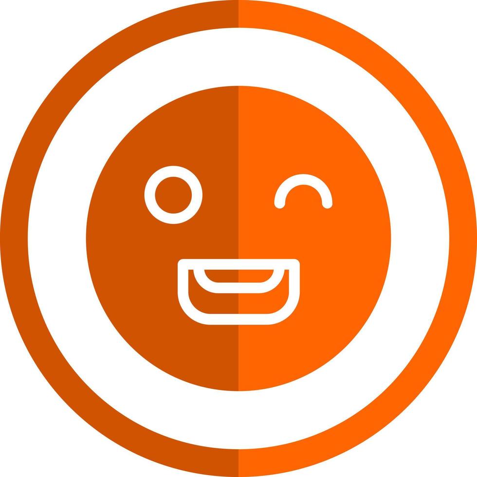 Laugh Wink Vector Icon Design