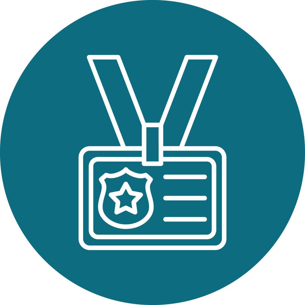 Police identification Vector Icon