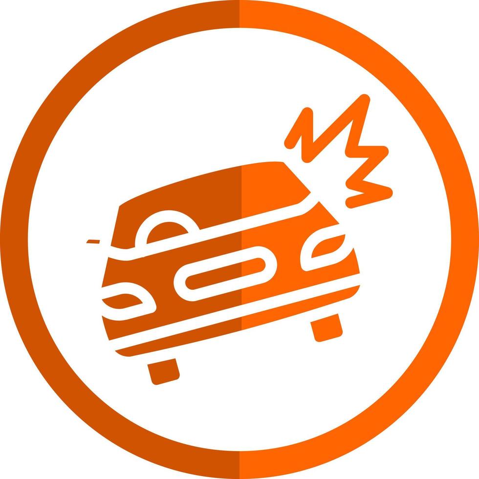 diseño de icono de vector de accidente de coche