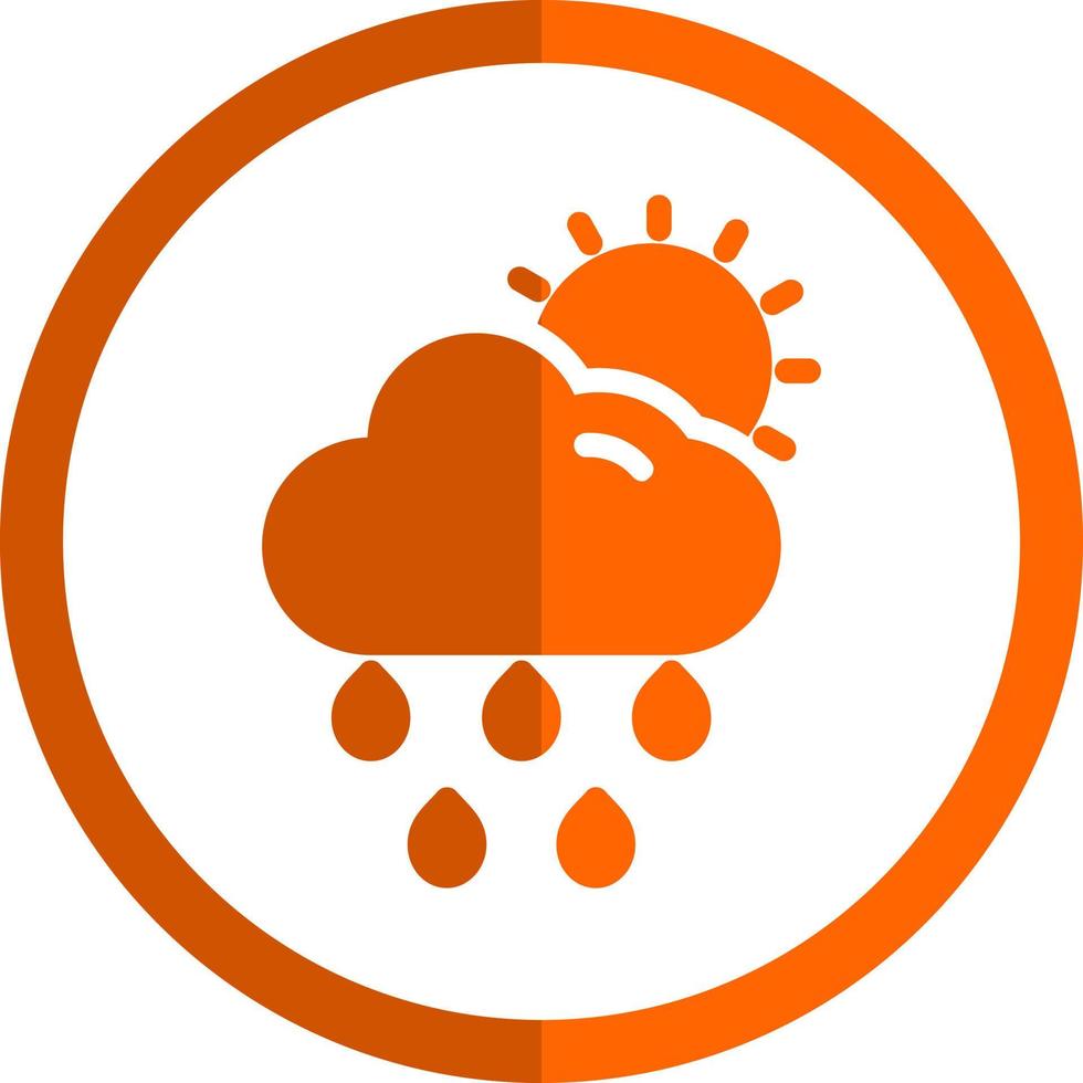 Cloud Sun Rain Vector Icon Design