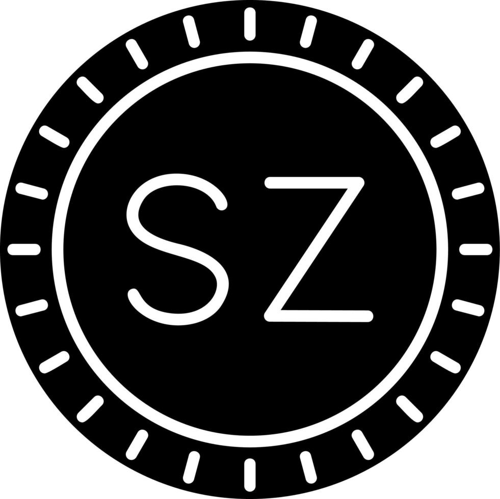 Swazilandia marcar código vector icono