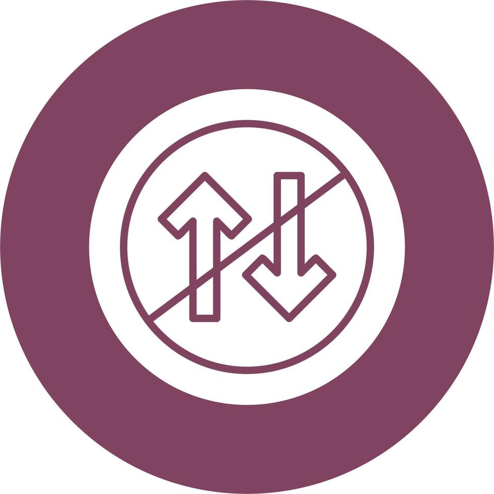 No Two Way Traffic Vector Icon