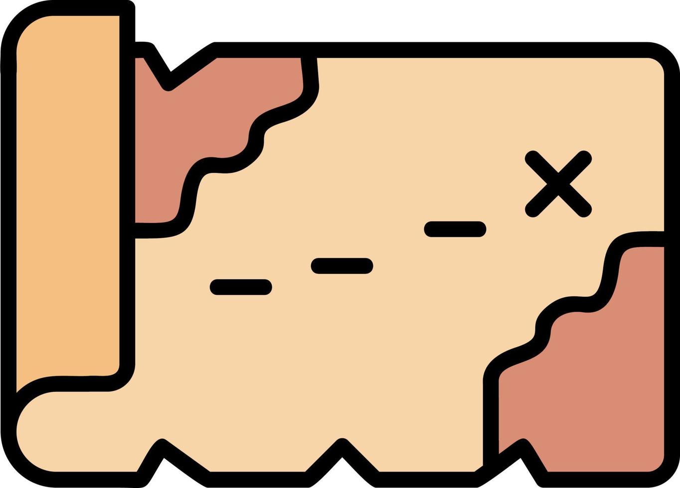 Treasure Map Vector Icon