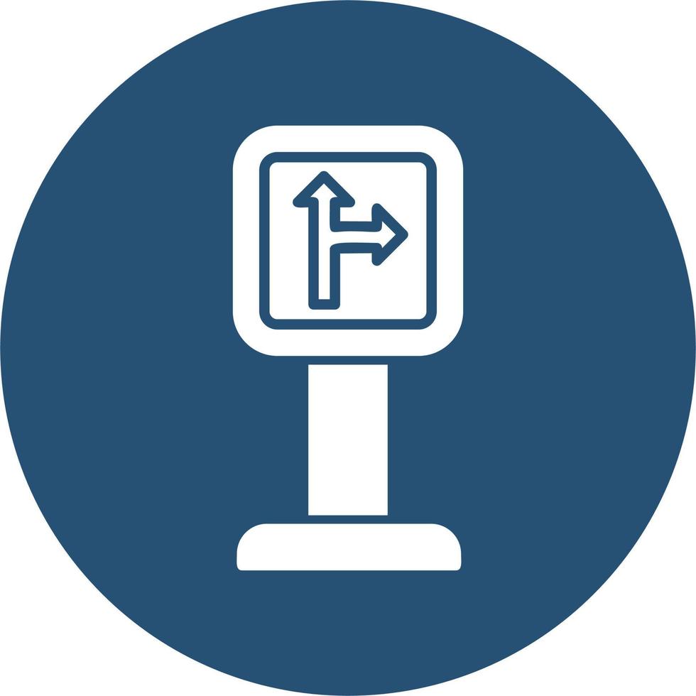 Go Straight Or Right Vector Icon