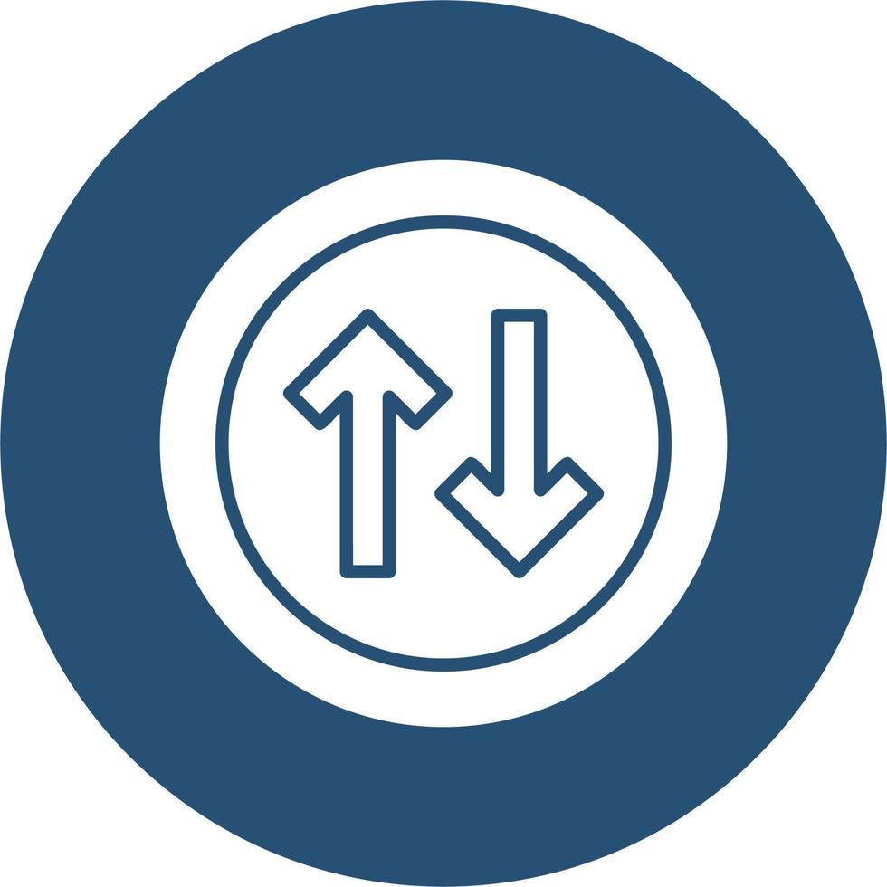 Two Way Traffic Vector Icon