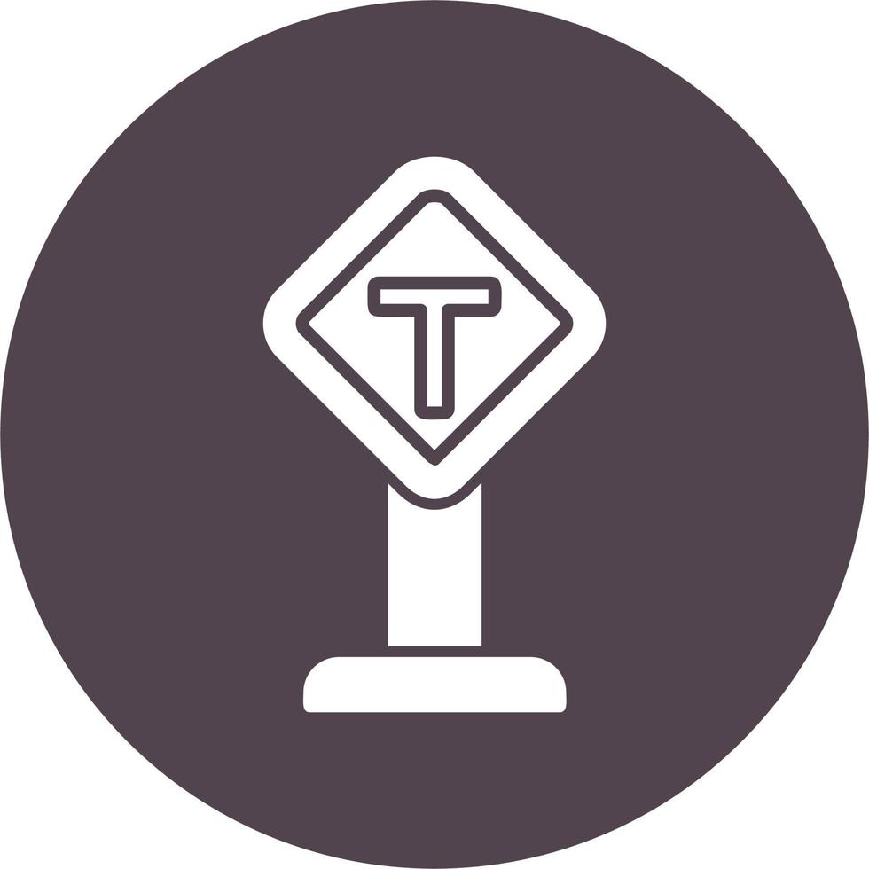 T Junction Vector Icon