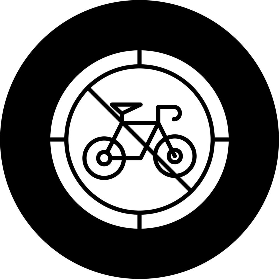 No Bicycle Vector Icon