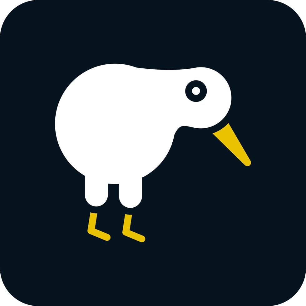 diseño de icono de vector de pájaro kiwi