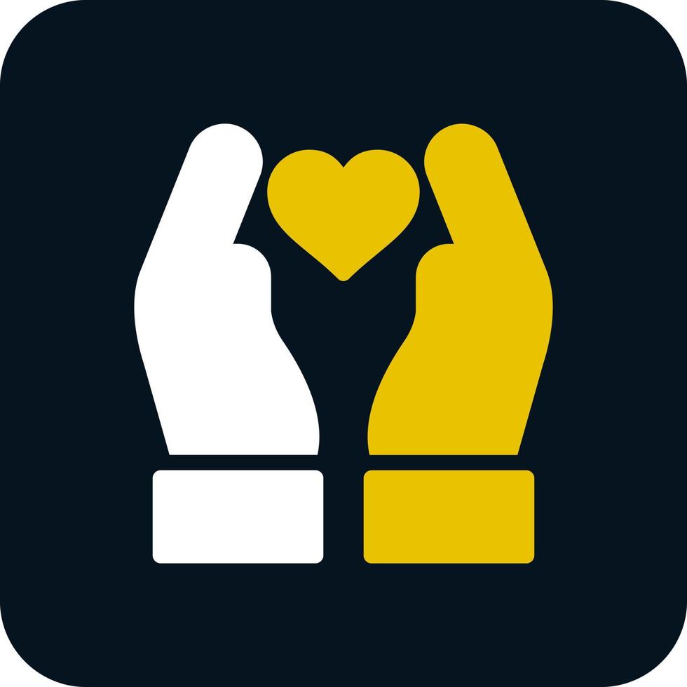 Hand Holding Heart Vector Icon Design