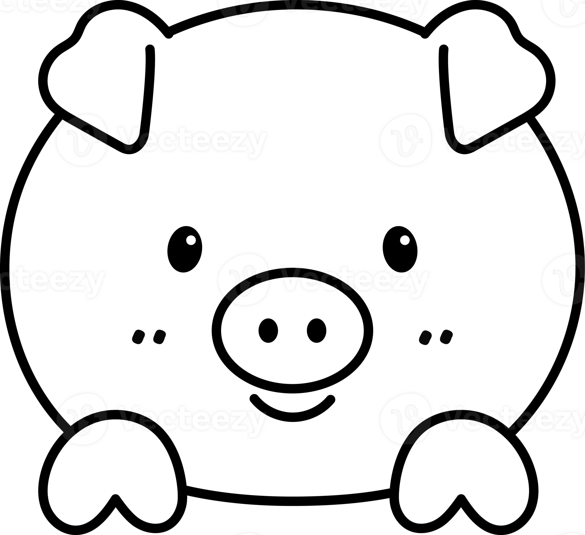 Pig drawing isolated 20945952 PNG