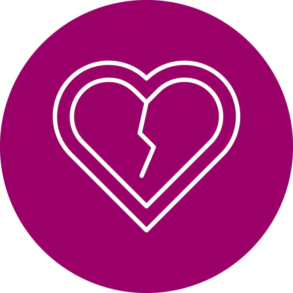 Broken Heart Vector Icon