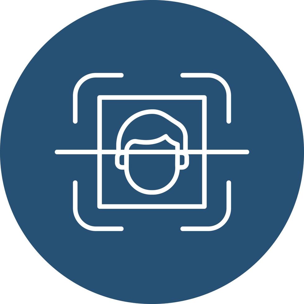 Face Recognition Vector Icon