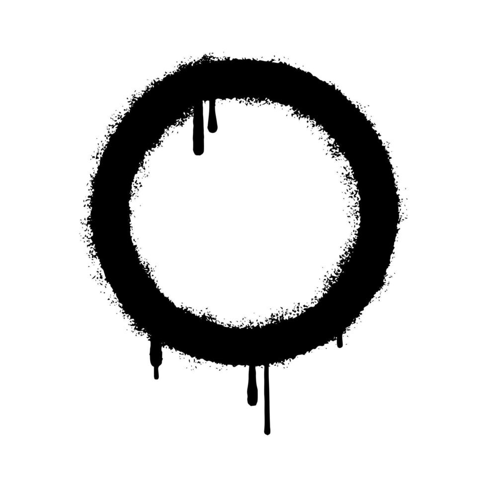 Spray Painted Graffiti spray circle isolated on white background. vector