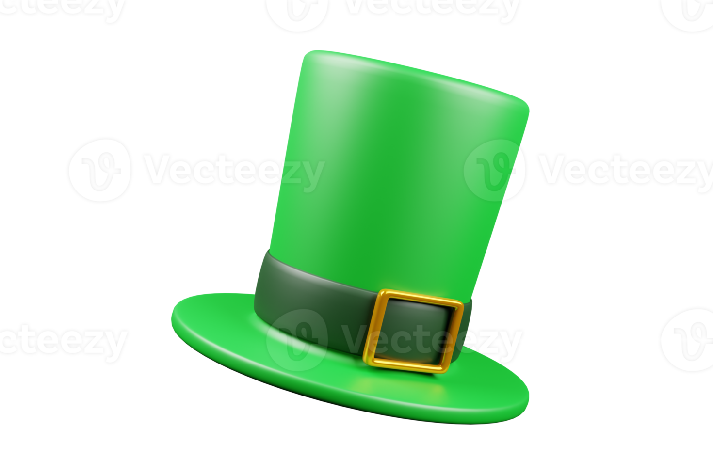 A 3D illustration for St. Patrick's Day featuring a green cartoon-style hat png