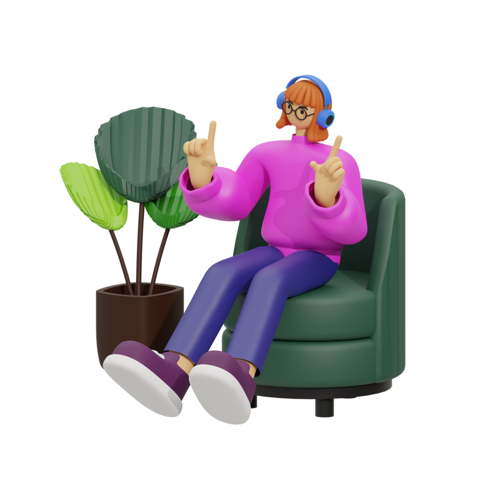 3d illustration relaxation music png