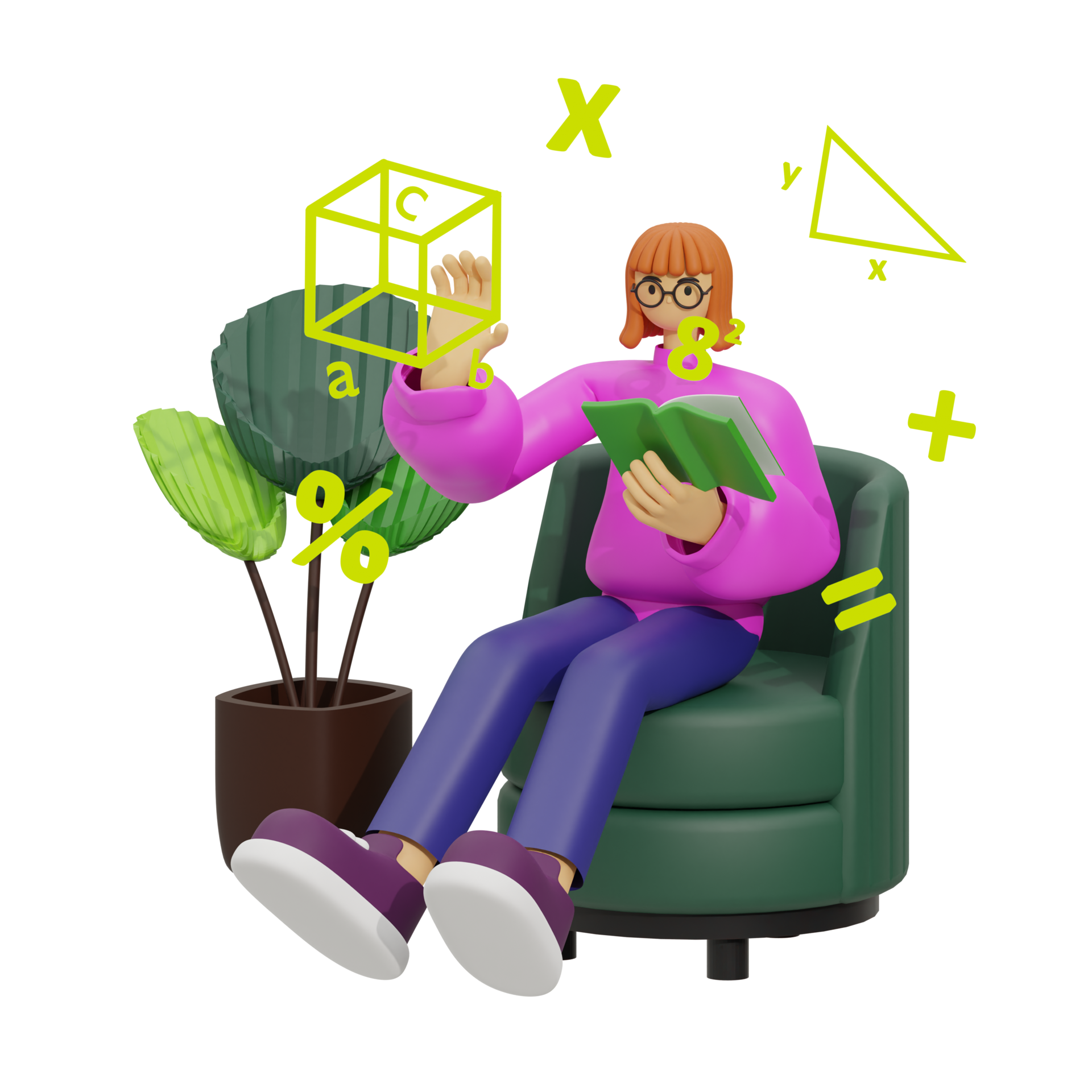 3d Illustration Learn Math At Home 20946543 PNG 3d-illustration-learn-math-at-home-20946543-png