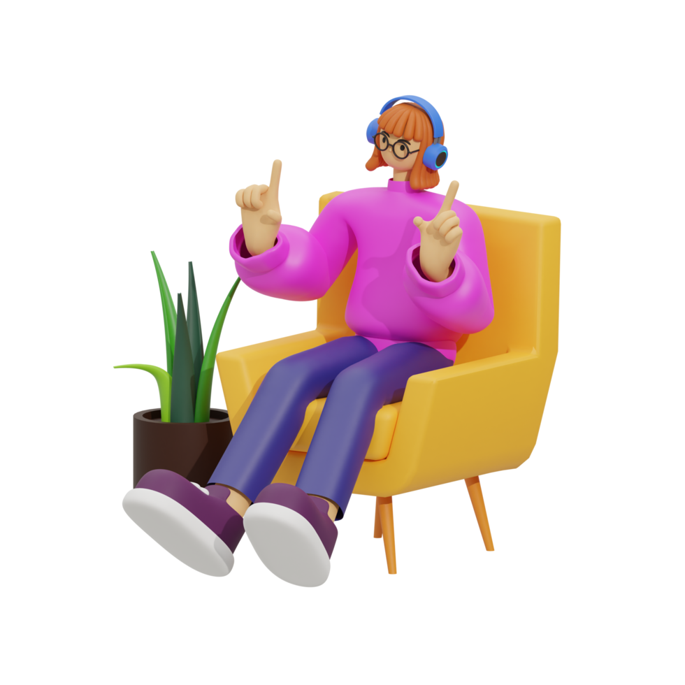 3d illustration relaxation music png
