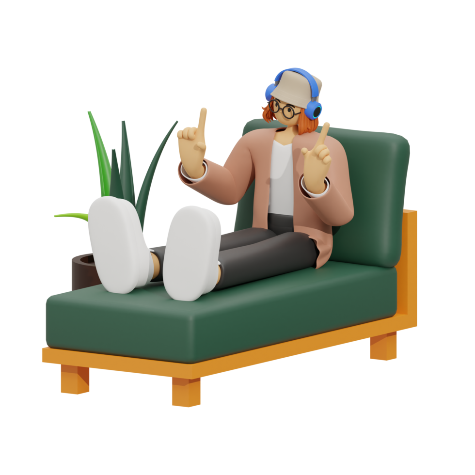 3d illustration relaxation music png