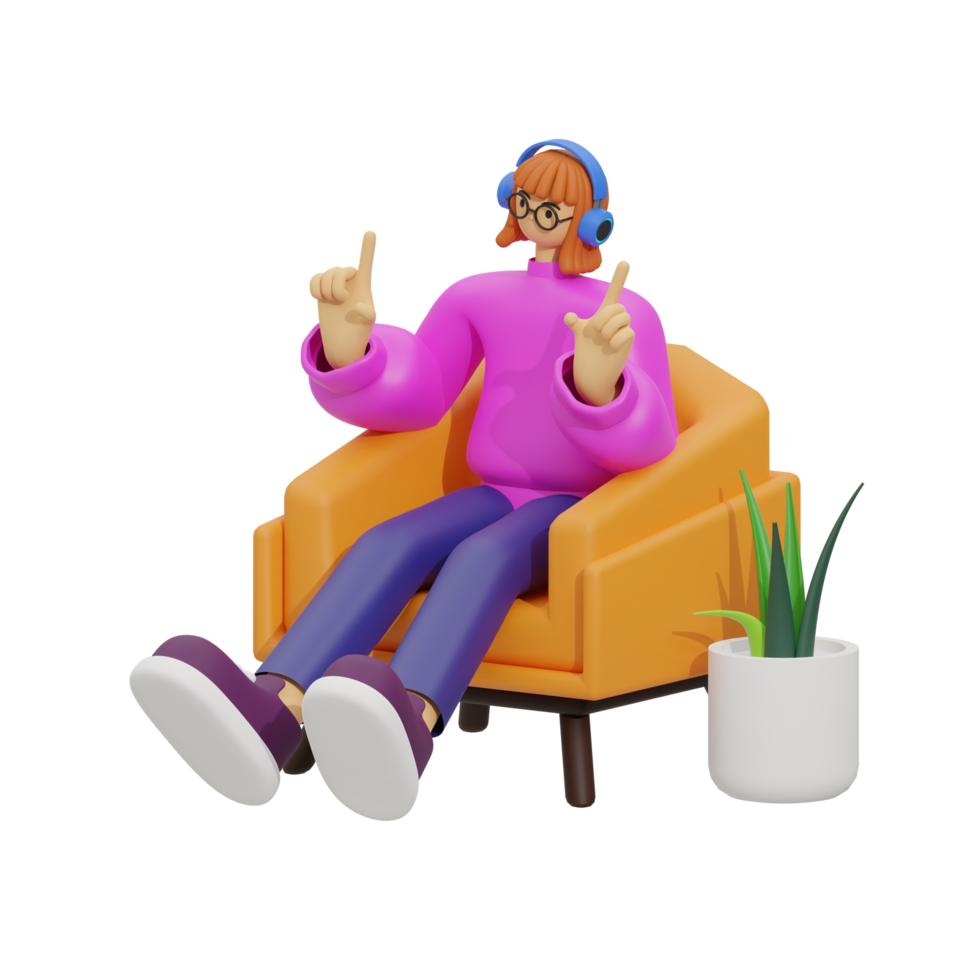 3d illustration relaxation music png