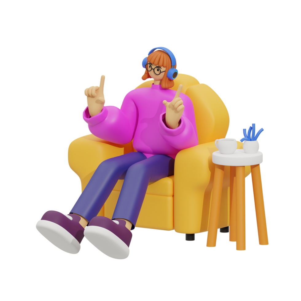 3d illustration relaxation music png