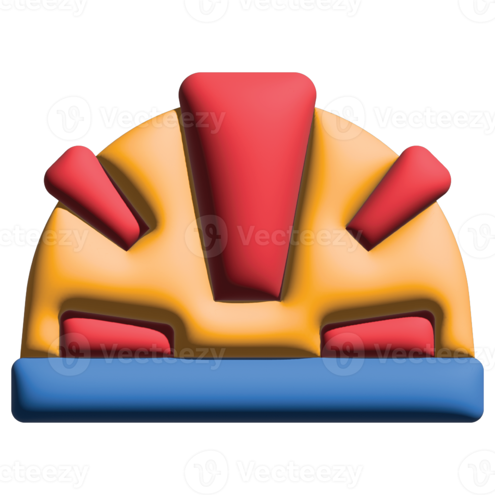 3d illustration helmet in labour day set png
