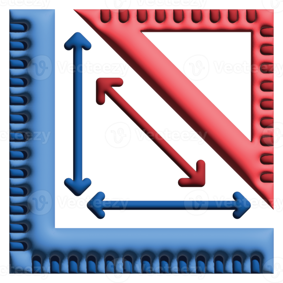 3d illustration ruler in labour day set png