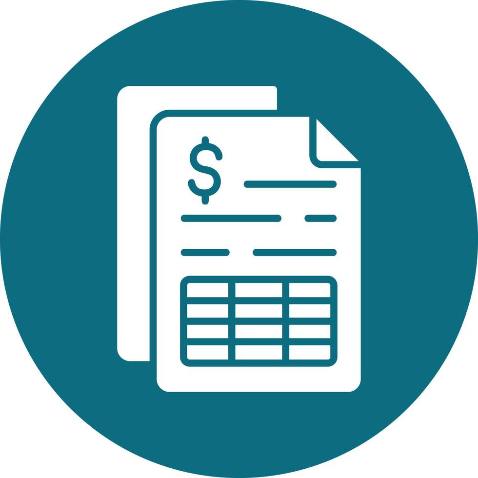 Bank Statement Vector Icon