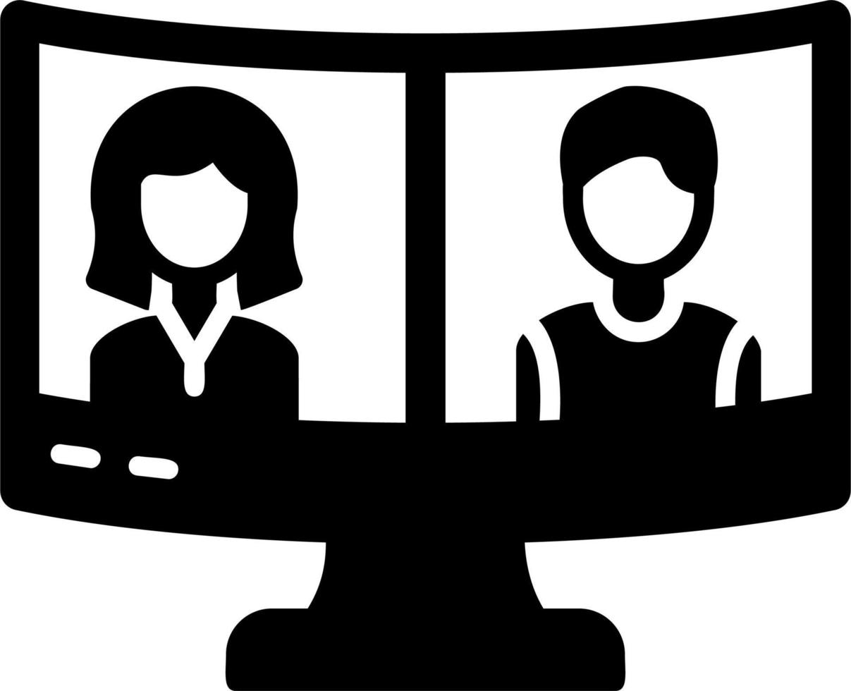 Online Meeting Vector Icon