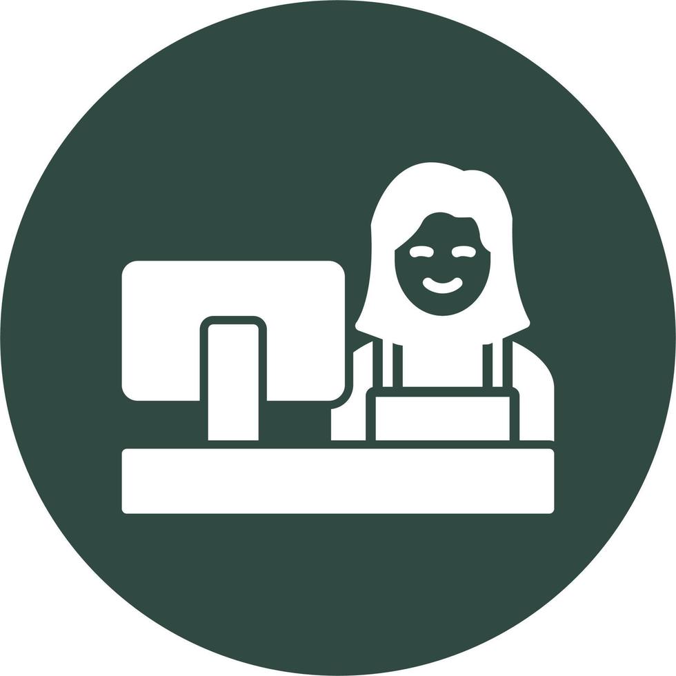 Cashier Vector Icon